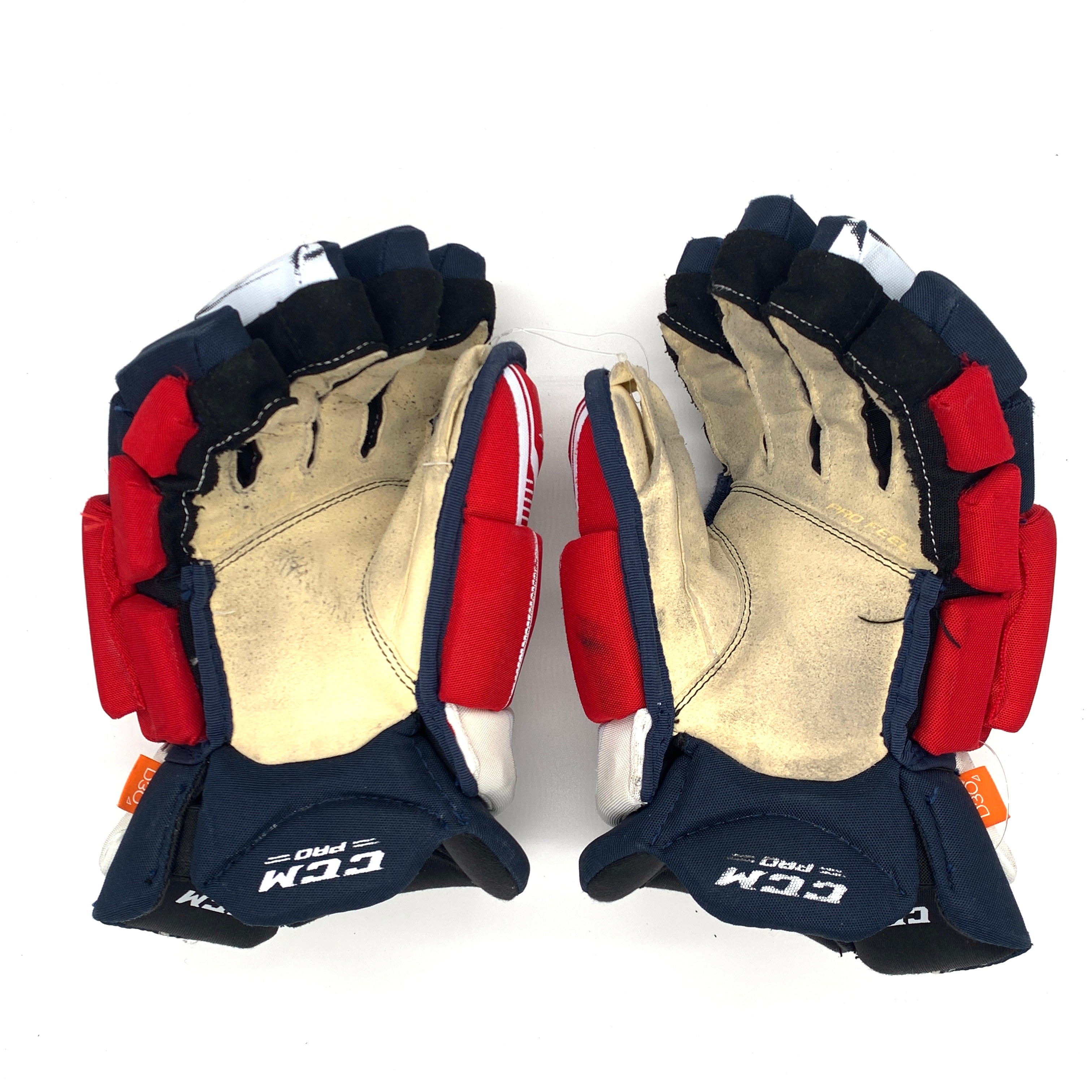CCM HGJS - Gant d'occasion NHL Pro Stock - Capitals de Washington - Matt Irwin (bleu marine/rouge/blanc)
